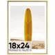 thumbnail image 1 of Homeforia Marco de fotos de metal dorado de 18 x 24 pulgadas – Marcos de fotos de aluminio de 18 x 24 para pared – Marco de fotos para póster de 18 x 24 – Vidrio templado – Gancho de pared incluido –, 1 of 1