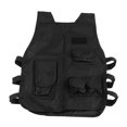 thumbnail image 1 of Chaleco de camuflaje militar para niños, ideal para actividades al aire libre (negro para adultos), 1 of 14