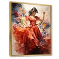thumbnail image 2 of Designart "Fiesta Celebration Winab Coral and Beige Mexico" Portrait Floater Framed Wall Art Living Room, 2 of 7