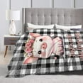 thumbnail image 6 of Pig Blanket for Women Men, Cute Pig Themed Design Printed Throw Blankets for Teens Adults Lap, Chair Sofa, Warm Soft Cozy Blanket, 50"x 60", 6 of 6