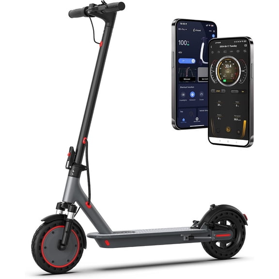 Electric Scooter for Adults, 500W Motor, 21 MPH, 22-Mile Range, 37V 12Ah Battery, 10-Inch Solid Tires, Dual Suspension, Foldable E-Scooter, 265 lbs Capacity
