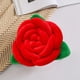 thumbnail image 4 of Cojín decorativo tejido a mano con patrón de rosa | Cojín de poliéster suave | 28x28x6cm | Acento decorativo de sofá | De soporte, transpirables, duraderos | Rosa, Blanco, Rojo, Púrpura, Amarillo, 4 of 7