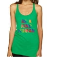 thumbnail image 1 of Wild Bobby Be A Kind Human Positive Inspirational Slogan Inspirational/Christian Women Tri-Blend Racerback Tank Top, Envy, Medium, 1 of 6