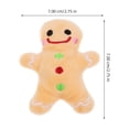 thumbnail image 2 of LEEYNEER 1Set Plush Dog Pet Toy Cartoon Gingerbread Man Shape Brown For Christmas Celebration, 2 of 8