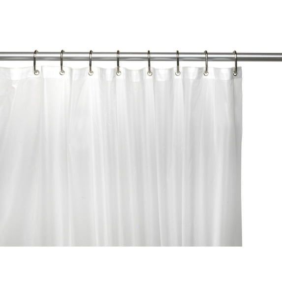 Live Life Extra Long and Extra Heavy 10 Gauge PEVA Non-Toxic Vinyl Shower Curtain Liner with Metal Grommets (72" x 84") - Frosty Clear