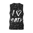 thumbnail image 3 of Easygdp I love Math Men's Mesh Basketball Jersey Quick Drying Sleeveless Shirts Fitted Muscle Tank Tops Sport Round Neck T-Shirt - Large, 3 of 9