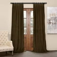 thumbnail image 2 of Homi Drapes Double Pinch Pleated Velvet Curtains Thermal Insulated Room Darkening Drapes for Bedroom/Livingroom Along with 1 Panels,Tiebacks,Hooks (Mocha, 30"x108"), 2 of 6