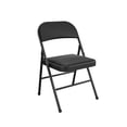 thumbnail image 1 of Silla plegable Cosco de tela negra, paquete de 1 unidad, marco de acero, 1 of 1