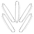 thumbnail image 5 of KALLORY 5Pcs Silver Circle Safety Pins Brooches Metal Heavy Duty with 10 Loops for Sweaters Shawls Blankets Crafts, 5 of 8