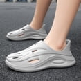thumbnail image 3 of Rokment Men Women Lightweight EVA Wave Hollow out Clogs Slip on Slides Breathable Cushioned Platform Non Slip Mules Water Garden Shoes for Beach Pool Shower Walking Quick Drying, 3 of 6