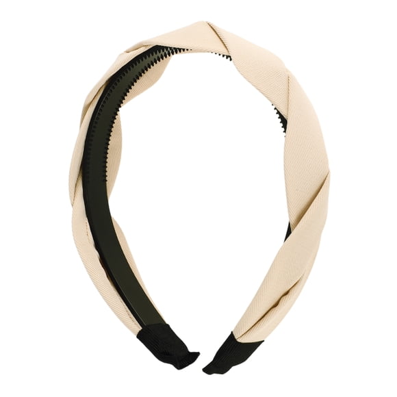 Unique Bargains Braided Headbands Head Bands for Women's Hair Non-slip Hairhoop Weaving Shape Accessories Beige