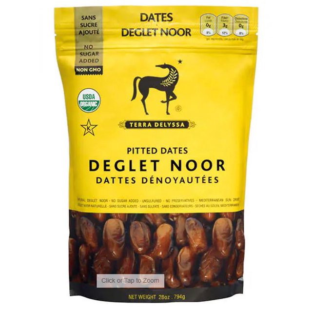 Terra Delyssa USDA Organic Deglet Noor SunDried Whole Pitted Dates, 28