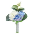 thumbnail image 1 of Bearachild 5 paquetes/lote, ramillete de graduación, accesorio de muñeca elegante y seguro para hombres, ramillete de muñeca, boutonniere azul Type3 NO3, 1 of 6