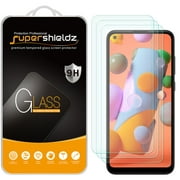 [3-Pack] Supershieldz for Samsung Galaxy A11 Tempered Glass Screen Protector, Anti-Scratch, Anti-Fingerprint, Bubble Free