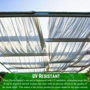 Farm Plastic Supply - White Shade Cloth - 50% - Mesh Fabric for Fence Privacy Screen, Garden Shade, Mesh Fence Screening, Shade Cloth Rolls, Wind Screen (6' x 20')