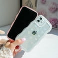 thumbnail image 6 of Compatible with iPhone 12 Mini,Cute Kawaii Bling Sparkle Glitter Frame Shape Soft Silicone Shockproof Protective Phone Cover for Women Girls Love Pink, 6 of 16