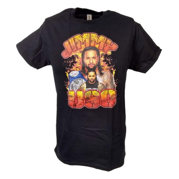 Jimmy Uso Orange Fury Mens Black T-shirt