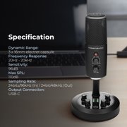 Turnstile Audio Platform Series TAP600 Multi-Pattern USB Microphone, PC, Mac, 4 Polar Patterns, Built-In Meters, Gain Control, Zero Latency, Gaming, Streaming, Podcasts, Twitch, YouTube,