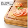 thumbnail image 3 of Acacia Wood Cutting Boards for Kitchen,Large Wooden Cutting Boards for Chopping Meat, Cheese, Fruits, and Vegetables，Extra Large Charcuterie Board with Handles, Juice Groove, 3 of 6