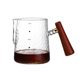 thumbnail image 1 of Jarra de espuma de leche de 17 oz / 500 ml de vidrio de borosilicato alto Taza de espuma de leche Es Abanopi Mango de madera, 1 of 7