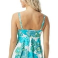 thumbnail image 3 of Coco Reef TEAL FLORAL Contours Diamond Wrap Tankini Swim Top, US 34D, UK 34D, 3 of 3