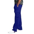 thumbnail image 5 of Mens Sweatpants Baggy Sweat Pants for Men Straight Leg Loose Fit Gym Athletic Cargo Sweatpants with Pockets Blue XL, 5 of 7