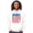 thumbnail image 4 of USA Vertical Distressed American Flag Hoodie Sweatshirt Women Men Brisco Brands M, 4 of 6
