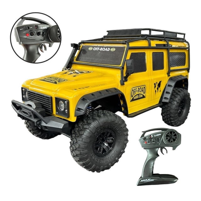 Camioneta 4x4 Todo Terreno Rm Regalomex Escala 1:10 Control Remoto amarillo