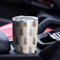 thumbnail image 4 of 30oz Brown Christmas Tree Pattern Tumblers Stainless Steel Tumbler with Lid and Straw,Vacuum Insulated Double Wall Travel Tumbler Cups Mug with Cleaning Brush for Coffee,Tea, 4 of 7