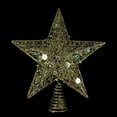 thumbnail image 3 of Northlight 11.5" Pre-Lit Gold Glittered Star Christmas Tree Topper - Multi Color Lights, 3 of 4
