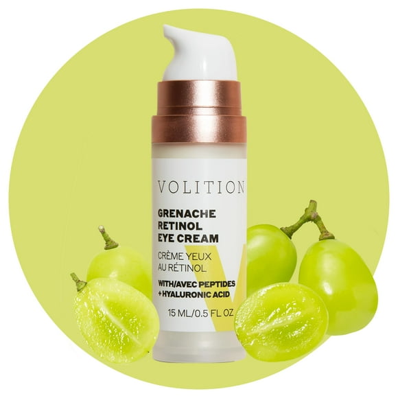 Volition Beauty Crème pour les Yeux au Grenache et au Rétinol - avec Niacinamide et Peptides pour Aider à Améliorer l'Apparence des Pieds de Corbeau et des Rides (15 ml / 0.5 fl oz)