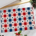 thumbnail image 1 of Carpet Polyester Carpet Independence Day Doormat Rustic American Patriotic Gnomes and Flag Colorful Floral Indoor Doormat 4 of July Patriotic Floor Mat Low Profile Rug for Home Office, 1 of 9