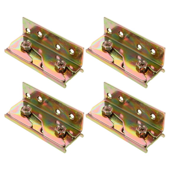 UPGRATOR Bed Hinge 4Pcs Heavy Duty Bed Frame Hardware For Headboards And Footboard Attachment