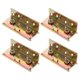 thumbnail image 1 of Juego de 4 bisagras de cama resistentes, soportes ajustables para marcos de cama con tornillos, herrajes para rieles de cama, accesorios para cabeceros, 1 of 7