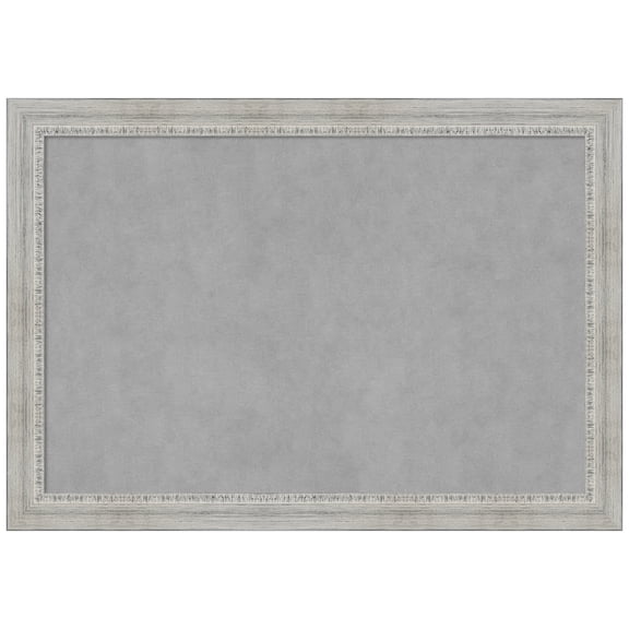 Amanti Art Rustic White Wash Framed Magnetic Board 40 x 28 in.