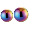 thumbnail image 1 of HAMPPLIES 2Pcs Garden Reflective Stainless Steel Spheres for Chic Outdoor Decoration, 1 of 8