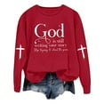 thumbnail image 3 of Christian Sweatshirts for Women 2025 God Is Still Writing Your Story Sweatshirt Long Sleeve Crewneck Pullover Tops, 3 of 6