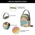 thumbnail image 4 of FORMRS Crossbody Bag for Women Quilted Travel Shoulder Cell Phone Purse with Chain Strap Handbag, Retro Beige Rainbow, 4 of 7