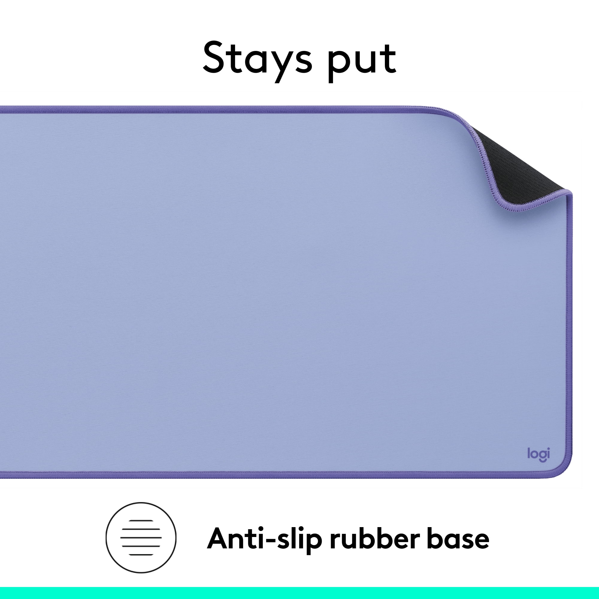 Logitech Desk Mat - Studio Series, Multifunctional Large Desk Pad, Extended Mouse Mat, Lilac