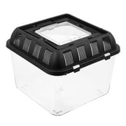 Clear Reptile Habitat Breeding Case Food Mister Chameleon Cage Accessories Black