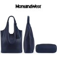 thumbnail image 3 of Bolso de mano Montana West Hobo de piel vegana con monedero, juego de 2 piezas, 3 of 6