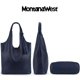 thumbnail image 3 of Bolso de mano Montana West Hobo de piel vegana con monedero, juego de 2 piezas, 3 of 6