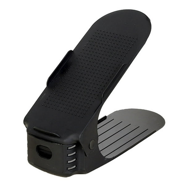 Bewildely Estante para zapatos para el hogar, soporte para colgar zapatos de doble capa ajustable de plástico sólido, ahorra Almacenamiento y organización del hogar negro Bewildely JJ9551-07