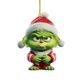 thumbnail image 1 of Horror Movie Theme Pendant 8cm Creative Xmas Flat Hanging Ornament Christmas Tree Pendant Craft Collection Xmas Party Tree Decor, 1 of 7