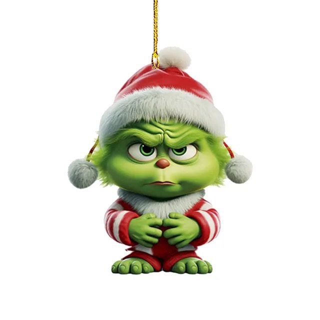 Horror Movie Theme Pendant 8cm Creative Xmas Flat Hanging Ornament Christmas Tree Pendant Craft Collection Xmas Party Tree Decor