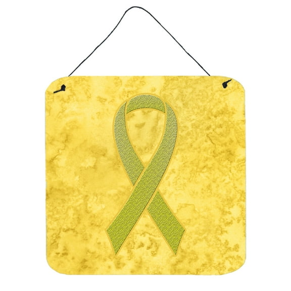 Carolines Treasures AN1203DS66 Yellow Ribbon for Sarcoma Bone or Bladder Cancer Awareness Wall or Door Hanging Prints