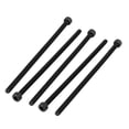 thumbnail image 2 of M4x90mm Fully Thread Hex Socket Head Knurled Cap Screw Bolt Black 5pcs, 2 of 5