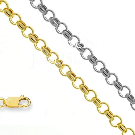 - 14k Yellow Or White Gold 2.3mm Rolo Chain Bracelet Necklace 7