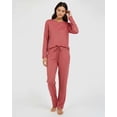thumbnail image 2 of Real Essentials 2 Pack: Women's Comfy Pajama Sets - Short & Long Sleeve Ladies Loungewear Sleepwear PJs (Available In Plus), 2 of 8