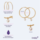 thumbnail image 5 of Aretes Mujer con Perlas Colgantes LuckyLy, Arracadas Acero Inoxidable, Modelo Adele dorado UNITALLA, 5 of 7